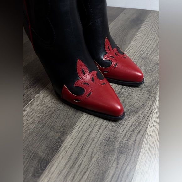 Azalea Wang DEIMOS-BLACKMULTI OVER THE KNEE WESTERN BOOT Size 6 - Picture 6 of 11